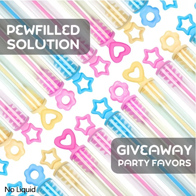 party gift heart bubble wands multicolor multi